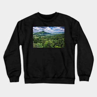 Mountains covered in pine trees Crewneck Sweatshirt